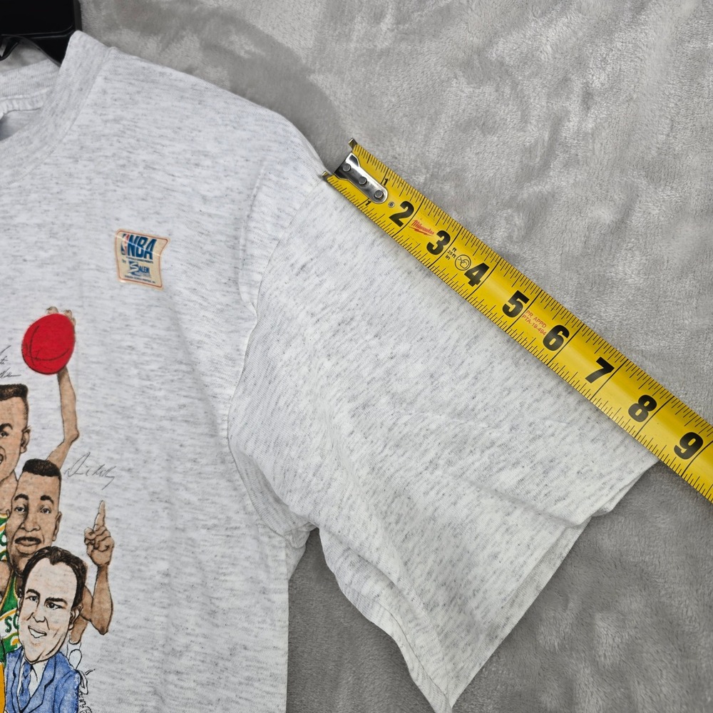 NOS Seattle Supersonics Shirt Sonics NBA Salem Caricature‎ Vtg 90s Mens Large - Picture 7 of 10